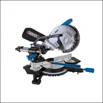 Draper SMS210B Sliding Compound Mitre Saw with Laser Cutting Guide, 210mm, 1500W - Code: 83677 - Pack Qty 1
