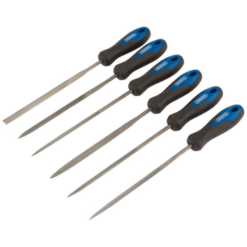 Draper NF/SET/B Soft Grip Needle File Set, 140mm (6 Piece) - Code: 83982 - Pack Qty 1