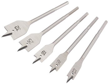 Draper FB/5/C Flat Wood Bit Set, 13 - 32mm (5 Piece) - Code: 84451 - Pack Qty 1