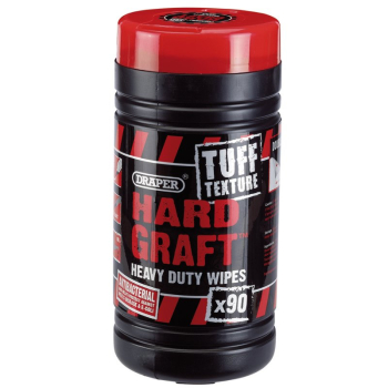 Draper HGW-HD90 Draper Hard Graft Tuff Texture Heavy Duty Wipes (Tub of 90) - Code: 84712 - Pack Qty 1