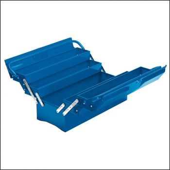 Draper TB495 Extra-Long Four Tray Cantilever Tool Box, 495mm, Blue - Code: 86671 - Pack Qty 1