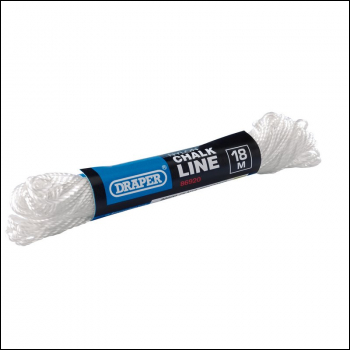 Draper CLN18 Nylon Chalk Line, 18m, White - Code: 86920 - Pack Qty 12