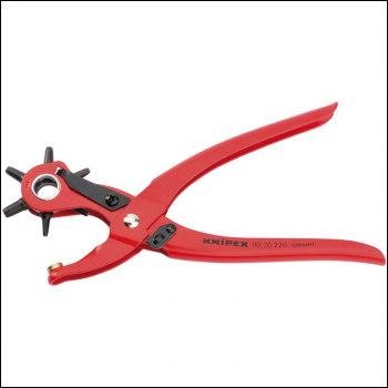 Draper 90 70 220 SBE Knipex 90 70 220 SBE 6 Head Revolving Punch Pliers, 220mm - Code: 87161 - Pack Qty 1