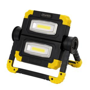 Draper RFL/850 Twin COB LED Rechargeable Work Light, 10W, 850 Lumens - Code: 87696 - Pack Qty 1