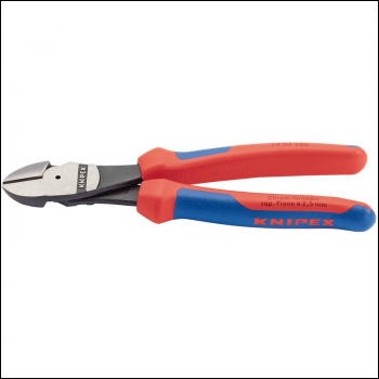 Draper 74 02 200 SB Knipex 74 02 200 High Leverage Diagonal Side Cutter with Comfort Grip Handles, 200mm - Code: 88145 - Pack Qty 1