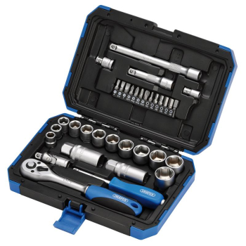 Draper DD34M Metric Socket Set, 3/8 inch  Sq. Dr. (34 Piece) - Code: 89558 - Pack Qty 1