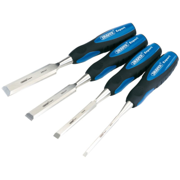 Draper WCSG4 Draper Expert Soft Grip Bevel Edge Wood Chisel Set, 150mm (4 Piece) - Code: 89726 - Pack Qty 1