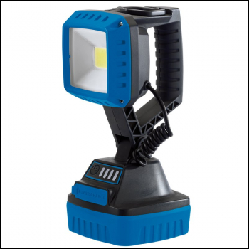Draper RWL/1000/B COB LED Rechargeable Worklight, 10W, 1,000 Lumens, Blue, 4 x 2.2Ah Batteries - Code: 90032 - Pack Qty 1