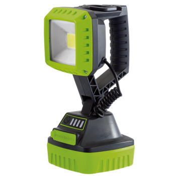 Draper RWL/1000/G COB LED Rechargeable Work Light, 10W, 1,000 Lumens, Green, 2 x 2.2Ah Batteries - Code: 90033 - Pack Qty 1
