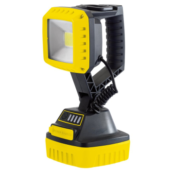 Draper RWL/1000/Y COB LED Rechargeable Work Light, 10W, 1,000 Lumens, Yellow, 2 x 2.2Ah Batteries - Code: 90049 - Pack Qty 1