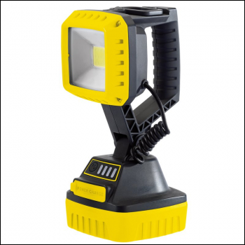 Draper RWL/1000/Y COB LED Rechargeable Worklight, 10W, 1,000 Lumens, Yellow, 2 x 2.2Ah Batteries - Code: 90049 - Pack Qty 1