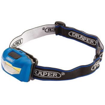 Draper HL16 COB LED Head Torch, 3W, 3 x AAA Batteries Supplied - Discontinued - Code: 90071 - Pack Qty 1
