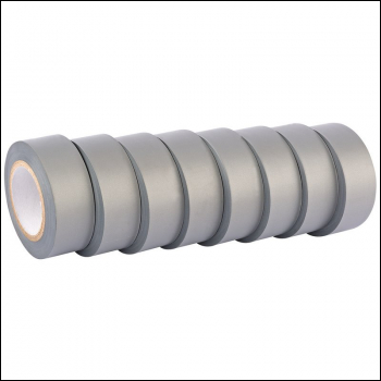 Draper 619 Insulation Tape to BSEN60454/Type2, 10m x 19mm, Grey (Pack of 8) - Code: 90084 - Pack Qty 1