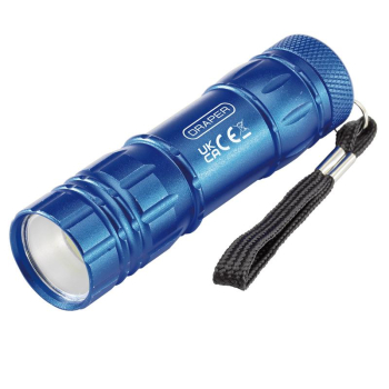 Draper AHT120/AA COB LED Aluminium Hand Torch, 3W, 85 Lumens, 3 x AAA Batteries Supplied - Code: 90103 - Pack Qty 12