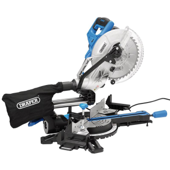 Draper SMS250D1800 230V Sliding Compound Mitre Saw, 255mm, 1800W - Code: 90170 - Pack Qty 1