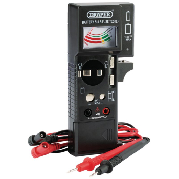 Draper BBFC2 Battery, Bulb, Fuse and Continuity Tester - Code: 90478 - Pack Qty 1