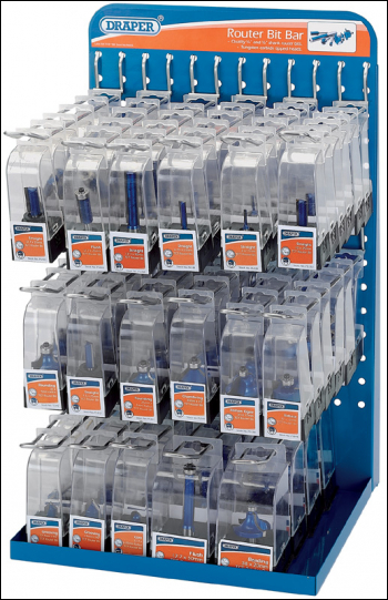 Draper *RBS Router Bit Dispenser Complete with 98 Assorted Router Bits - Code: 90862 - Pack Qty 1