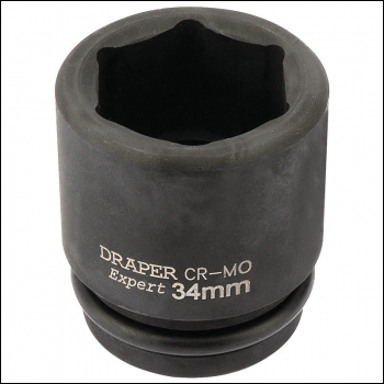 Draper 419-MM Draper Expert HI-TORQ® 6 Point Impact Socket, 3/4 inch  Sq. Dr., 34mm - Code: 93267 - Pack Qty 1