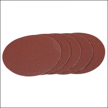 Draper APT257 Hook and Loop Aluminium Oxide Sanding Discs, 180mm, 60 Grit (Pack of 5) - Code: 93388 - Pack Qty 1