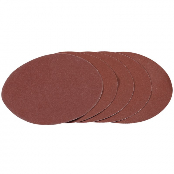 Draper APT257 Hook and Loop Aluminium Oxide Sanding Discs, 180mm, 120 Grit (Pack of 5) - Code: 93427 - Pack Qty 1