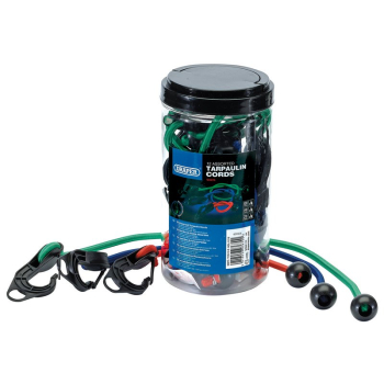 Draper TCS/12-B Tarpaulin Cord Set (12 Piece) - Code: 93670 - Pack Qty 1