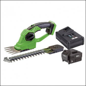 Draper D20/PTK GST D20 20V 2-in-1 Grass and Hedge Trimmer with Battery and Fast Charger - Code: 94594 - Pack Qty 1
