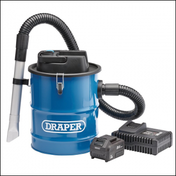 Draper PTKD20PTK/AVC D20 20V Ash Vacuum Cleaner, 1 x 3.0Ah Battery, 1 x Fast Charger - Code: 95170 - Pack Qty 1