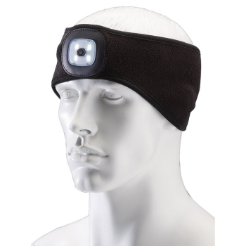Draper HBT-BL Headband with USB Rechargeable LED Torch, 1W, Black, One Size - Code: 95172 - Pack Qty 1