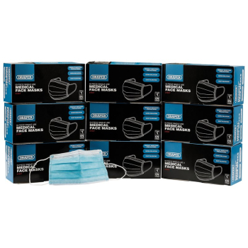 Draper *MFM Single Use Medical Face Masks –– Bulk Buy (50 Piece) - Discontinued - Code: 96574 - Pack Qty 1