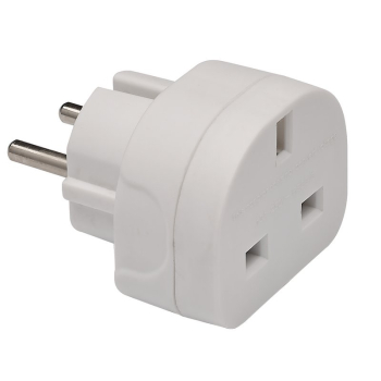 Draper TAE1 UK to European Travel Adaptor - Code: 98439 - Pack Qty 1