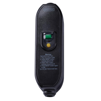 Draper RCD4/B 230V In-line RCD Adaptor, 16A - Code: 98440 - Pack Qty 1