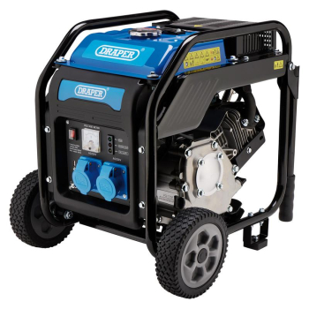 Draper PG4000 Petrol Open Frame Inverter Generator with Wheels, 3800W - Code: 98683 - Pack Qty 1