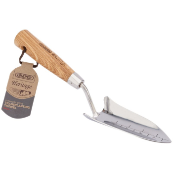 Draper DGHTTG/L Draper Heritage Stainless Steel Transplanting Trowel with Ash Handle - Code: 99022 - Pack Qty 1