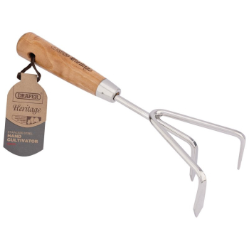 Draper DGHCG/L Draper Heritage Stainless Steel Hand Cultivator with Ash Handle - Code: 99026 - Pack Qty 1