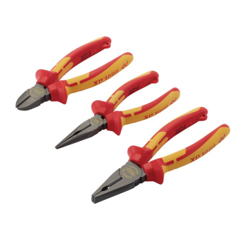 Draper XP1000S3 XP1000® VDE Pliers Set, Tethered (3 Piece) - Code: 99070 - Pack Qty 1