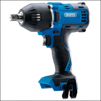 Draper D20IW400/2 D20 20V Brushless Mid-Torque Impact Wrench, 1/2 inch  Sq. Dr., 400Nm (Sold Bare) - Code: 99250 - Pack Qty 1