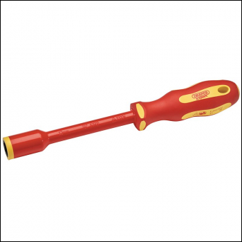 Draper 965/NR Ergo Plus VDE Fully Insulated Nut Driver, 12mm - Code: 99491 - Pack Qty 1