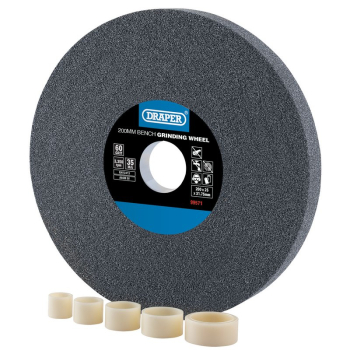 Draper BG20025F Aluminium Oxide Bench Grinding Wheel, 200 x 25mm, 60 Grit - Code: 99571 - Pack Qty 1