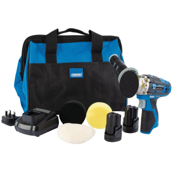 Draper PTKPK10 Draper Storm Force® 10.8V Power Interchange Mini Polisher Kit, 2 x 1.5Ah Batteries, 1 x Charger, 1 x Bag - Discontinued - Code: 99725 - Pack Qty 1
