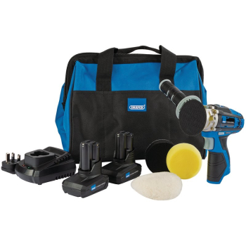 Draper PTKPK10/4 Draper Storm Force 10.8V Power Interchange Mini Polisher Kit, 2 x 4.0Ah Batteries, 1 x Charger, 1 x Bag - Code: 99727 - Pack Qty 1