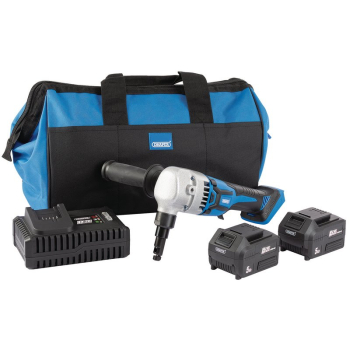 Draper PTKD20K4 D20 20V Brushless Nibbler, 2 x 5.0Ah Batteries, 1 x Fast Charger, 1 x Bag - Code: 99732 - Pack Qty 1