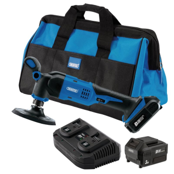 Draper *D20K8 D20 20V Dual Action Polisher Kit, 125mm, 2 x 3.0Ah Batteries, 1 x Fast Charger - Code: 99735 - Pack Qty 1