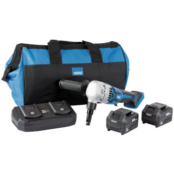 Draper PTKD20K9 D20 20V Brushless Nibbler, 2 x 3.0Ah Batteries, 1 x Twin Charger, 1 x Bag - Code: 99736 - Pack Qty 1