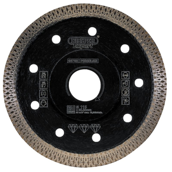 Draper DBX1 Draper Expert Turbo-X Porcelain Diamond Blade, 115mm - Code: 99792 - Pack Qty 1