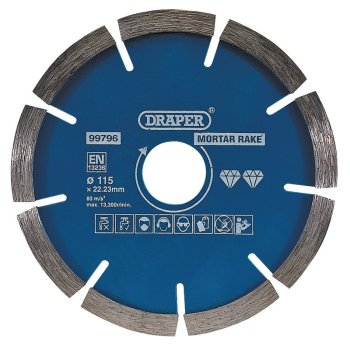 Draper DBM1 Mortar Raking Diamond Blade, 115mm - Code: 99796 - Pack Qty 1