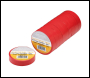 Draper TP1933RED Red PVC Electrical Insulation Tape, 19mm x 33m (Pack of 10) - Code: 29501 - Pack Qty 1