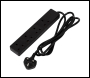 Draper EL42N13AB 4 Way Black Extension Lead, 2m - Code: 30909 - Pack Qty 1