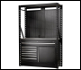 BUNKER 14 Piece Modular Storage Combo 2 Tier Racking with Stainless Steel Shelving, Pegboards and Floor Cabinet, 1500mm - MS400-C2 14PC S - Code: 32516 - Pack Qty 1