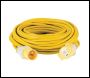 Defender E85233 110V Extension Lead Yellow, 2.5mm&sup2;, 16A, 25m - E85233 - Code: 35817 - Pack Qty 1