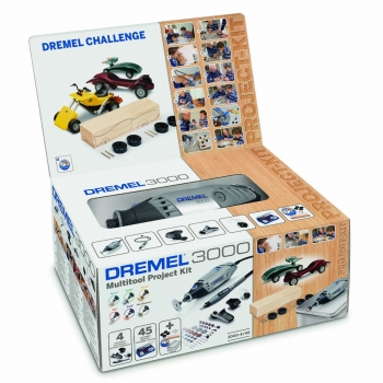 Dremel F0133000KJ 3000 Series Multitool Project Kit with 4 Attachments and 45 Accessories